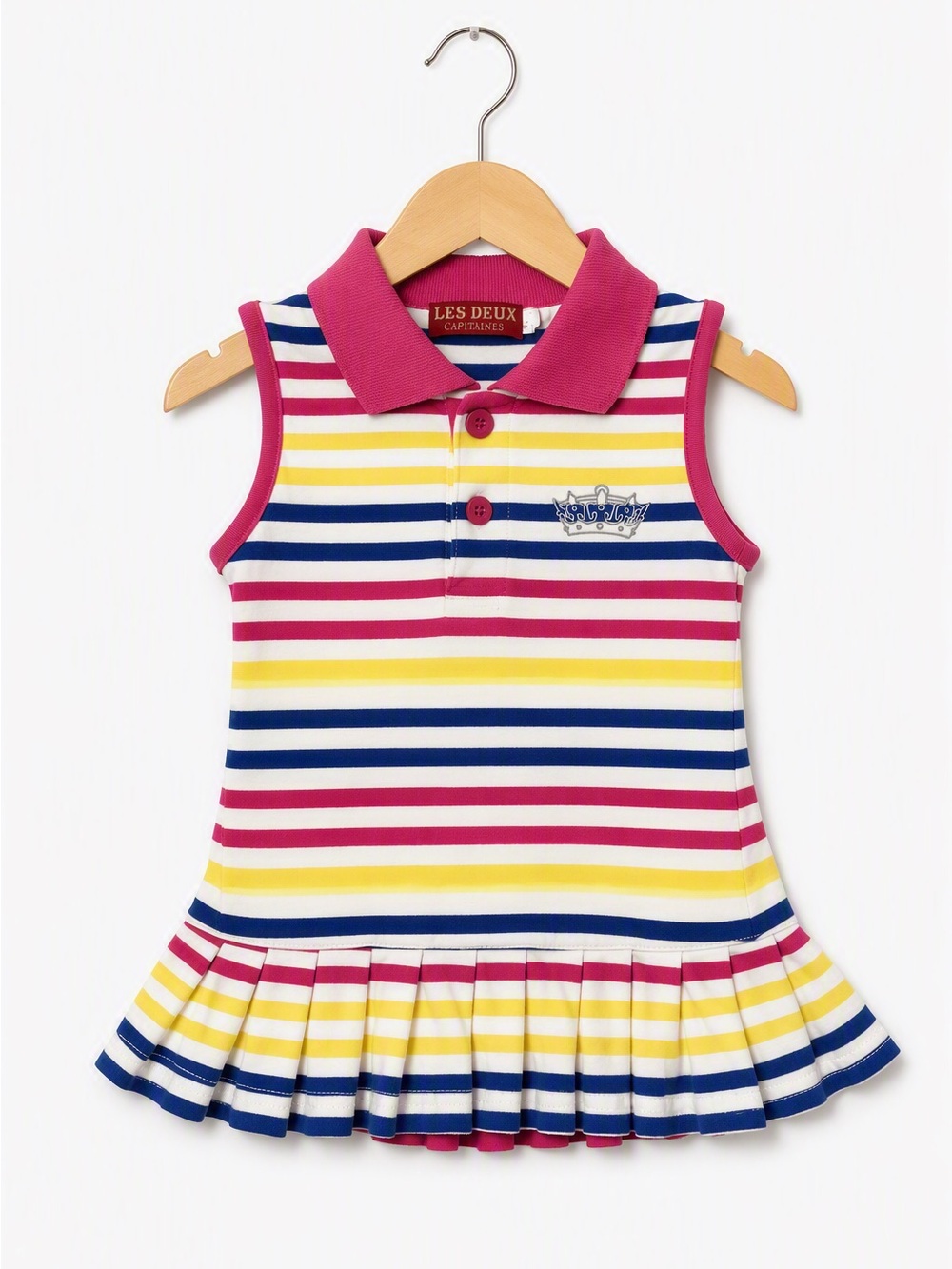 Les Deux Capitaines by Souris Mini Lined Crown Pleated Polo Tennis Dress 12M